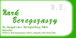 mark beregszaszy business card